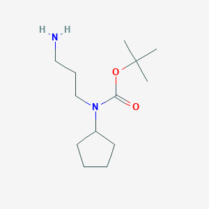 molecular formula C13H26N2O2 B6144102 tert-butyl N-(3-aminopropyl)-N-cyclopentylcarbamate CAS No. 1152541-05-3