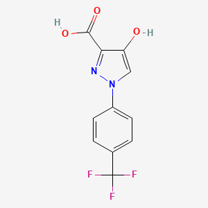 4-hydroxy-1-[4-(trifluoromethyl)phenyl]-1H-pyrazole-3-carboxylic acid