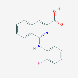 molecular formula C16H11FN2O2 B6144171 1-[(2-fluorophenyl)amino]isoquinoline-3-carboxylic acid CAS No. 1096949-30-2