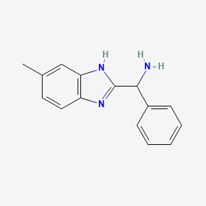 molecular formula C15H15N3 B6144188 (6-methyl-1H-1,3-benzodiazol-2-yl)(phenyl)methanamine CAS No. 1092265-94-5