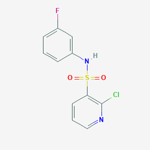 molecular formula C11H8ClFN2O2S B6144189 2-chloro-N-(3-fluorophenyl)pyridine-3-sulfonamide CAS No. 1156721-81-1