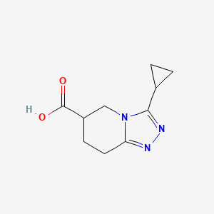 molecular formula C10H13N3O2 B6144202 3-cyclopropyl-5H,6H,7H,8H-[1,2,4]triazolo[4,3-a]pyridine-6-carboxylic acid CAS No. 1221726-07-3