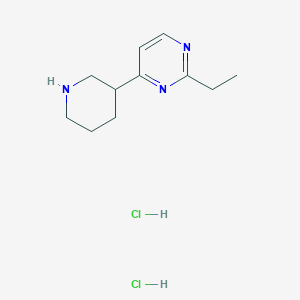 molecular formula C11H19Cl2N3 B6144207 2-ethyl-4-(piperidin-3-yl)pyrimidine dihydrochloride CAS No. 1221724-27-1