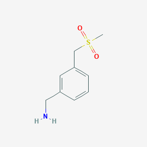 molecular formula C9H13NO2S B6144232 [3-(methanesulfonylmethyl)phenyl]methanamine CAS No. 1235439-51-6