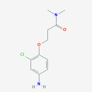molecular formula C11H15ClN2O2 B6144245 3-(4-amino-2-chlorophenoxy)-N,N-dimethylpropanamide CAS No. 1178758-63-8