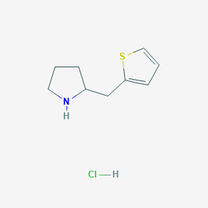 molecular formula C9H14ClNS B6144249 2-(thiophen-2-ylmethyl)pyrrolidine hydrochloride CAS No. 1240528-39-5