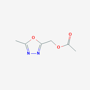 molecular formula C6H8N2O3 B6144256 (5-methyl-1,3,4-oxadiazol-2-yl)methyl acetate CAS No. 1240526-45-7