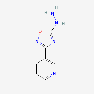 molecular formula C7H7N5O B6144262 3-(5-hydrazinyl-1,2,4-oxadiazol-3-yl)pyridine CAS No. 1240528-63-5