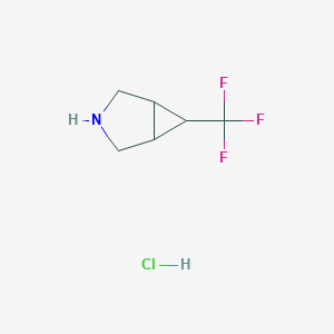 molecular formula C6H9ClF3N B6144268 (1R,5S,6S)-6-(trifluoromethyl)-3-azabicyclo[3.1.0]hexane hydrochloride CAS No. 1428198-37-1