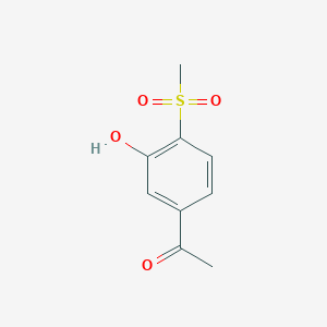 molecular formula C9H10O4S B6144274 1-(3-hydroxy-4-methanesulfonylphenyl)ethan-1-one CAS No. 1221724-76-0
