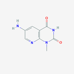 molecular formula C8H8N4O2 B6144287 6-amino-1-methyl-1H,2H,3H,4H-pyrido[2,3-d]pyrimidine-2,4-dione CAS No. 142168-90-9