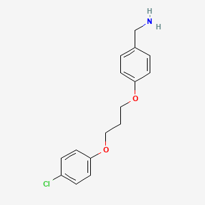 molecular formula C16H18ClNO2 B6144288 {4-[3-(4-chlorophenoxy)propoxy]phenyl}methanamine CAS No. 1156994-13-6