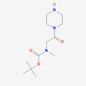 molecular formula C12H23N3O3 B6144298 tert-butyl N-methyl-N-[2-oxo-2-(piperazin-1-yl)ethyl]carbamate CAS No. 671212-37-6