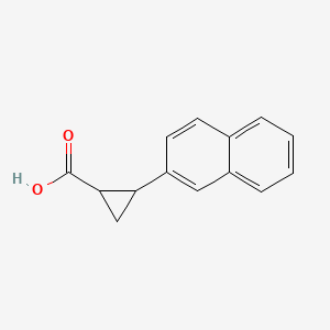 molecular formula C14H12O2 B6144324 rac-(1R,2R)-2-(naphthalen-2-yl)cyclopropane-1-carboxylic acid, trans CAS No. 134198-15-5