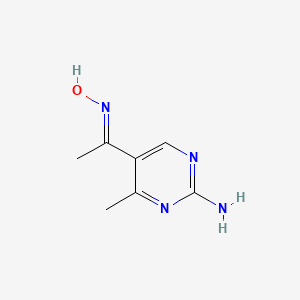 molecular formula C7H10N4O B6144355 5-[1-(hydroxyimino)ethyl]-4-methylpyrimidin-2-amine CAS No. 1050886-14-0