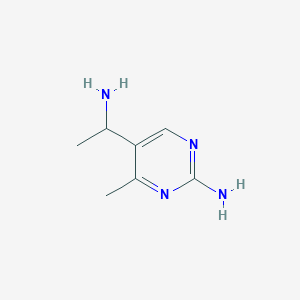 molecular formula C7H12N4 B6144393 5-(1-aminoethyl)-4-methylpyrimidin-2-amine CAS No. 1049874-70-5