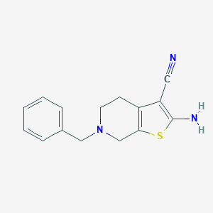 molecular formula C15H15N3S B061444 2-氨基-6-苄基-4,5,6,7-四氢噻吩并[2,3-c]吡啶-3-腈 CAS No. 24237-37-4