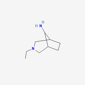 molecular formula C9H18N2 B6144401 3-ethyl-3-azabicyclo[3.2.1]octan-8-amine CAS No. 108640-14-8