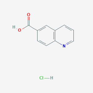 molecular formula C10H8ClNO2 B6144414 quinoline-6-carboxylic acid hydrochloride CAS No. 454218-12-3
