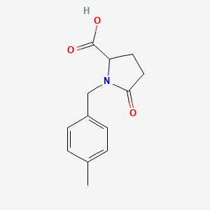 molecular formula C13H15NO3 B6144426 1-[(4-methylphenyl)methyl]-5-oxopyrrolidine-2-carboxylic acid CAS No. 2211041-37-9
