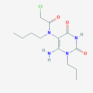 molecular formula C13H21ClN4O3 B6144469 N-(6-amino-2,4-dioxo-1-propyl-1,2,3,4-tetrahydropyrimidin-5-yl)-N-butyl-2-chloroacetamide CAS No. 731011-95-3