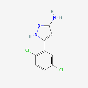 molecular formula C9H7Cl2N3 B6144477 5-(2,5-dichlorophenyl)-1H-pyrazol-3-amine CAS No. 502132-97-0