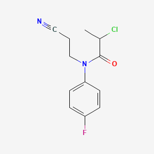 2-chloro-N-(2-cyanoethyl)-N-(4-fluorophenyl)propanamide