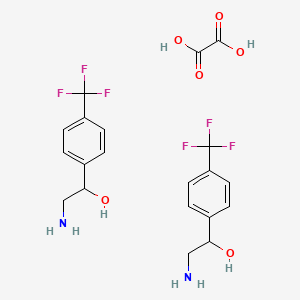 molecular formula C20H22F6N2O6 B6144510 bis(2-amino-1-[4-(trifluoromethyl)phenyl]ethan-1-ol), oxalic acid CAS No. 1181458-06-9