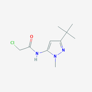 molecular formula C10H16ClN3O B6144518 N-(3-tert-butyl-1-methyl-1H-pyrazol-5-yl)-2-chloroacetamide CAS No. 1211120-75-0