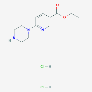 molecular formula C12H19Cl2N3O2 B6144541 ethyl 6-(piperazin-1-yl)pyridine-3-carboxylate dihydrochloride CAS No. 1210674-00-2