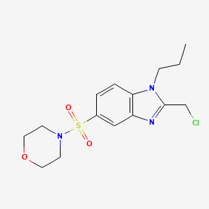 molecular formula C15H20ClN3O3S B6144563 2-(chloromethyl)-5-(morpholine-4-sulfonyl)-1-propyl-1H-1,3-benzodiazole CAS No. 851175-90-1