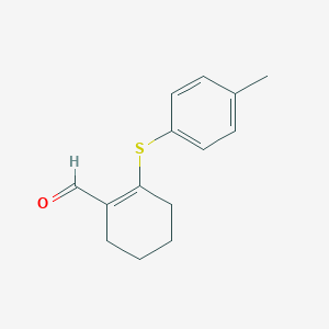 molecular formula C14H16OS B6144573 2-[(4-methylphenyl)sulfanyl]cyclohex-1-ene-1-carbaldehyde CAS No. 885461-62-1