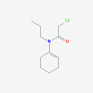 molecular formula C11H18ClNO B6144576 2-chloro-N-(cyclohex-1-en-1-yl)-N-propylacetamide CAS No. 21417-17-4