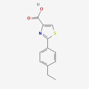molecular formula C12H11NO2S B6144596 2-(4-ethylphenyl)-1,3-thiazole-4-carboxylic acid CAS No. 847744-15-4