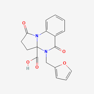 4-(furan-2-ylmethyl)-1,5-dioxo-1H,2H,3H,3aH,4H,5H-pyrrolo[1,2-a]quinazoline-3a-carboxylic acid