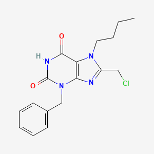 3-benzyl-7-butyl-8-(chloromethyl)-2,3,6,7-tetrahydro-1H-purine-2,6-dione