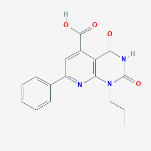 molecular formula C17H15N3O4 B6144611 2,4-dioxo-7-phenyl-1-propyl-1H,2H,3H,4H-pyrido[2,3-d]pyrimidine-5-carboxylic acid CAS No. 863667-95-2