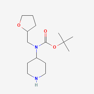 molecular formula C15H28N2O3 B6144627 tert-butyl N-[(oxolan-2-yl)methyl]-N-(piperidin-4-yl)carbamate CAS No. 1305712-04-2