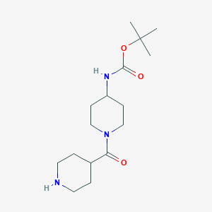 molecular formula C16H29N3O3 B6144637 tert-butyl N-[1-(piperidine-4-carbonyl)piperidin-4-yl]carbamate CAS No. 1305711-98-1
