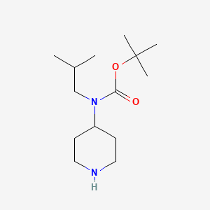 molecular formula C14H28N2O2 B6144645 tert-butyl N-(2-methylpropyl)-N-(piperidin-4-yl)carbamate CAS No. 1308647-07-5