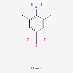 molecular formula C9H11ClF3N B6144663 2,6-dimethyl-4-(trifluoromethyl)aniline hydrochloride CAS No. 1194046-26-8
