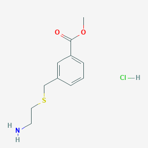 molecular formula C11H16ClNO2S B6144684 methyl 3-{[(2-aminoethyl)sulfanyl]methyl}benzoate hydrochloride CAS No. 1269151-90-7