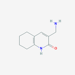 molecular formula C10H14N2O B6144732 3-(aminomethyl)-1,2,5,6,7,8-hexahydroquinolin-2-one CAS No. 933735-26-3