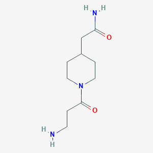 molecular formula C10H19N3O2 B6144736 2-[1-(3-aminopropanoyl)piperidin-4-yl]acetamide CAS No. 1179756-46-7