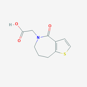 molecular formula C10H11NO3S B6144742 2-{4-oxo-4H,5H,6H,7H,8H-thieno[3,2-c]azepin-5-yl}acetic acid CAS No. 1308650-35-2