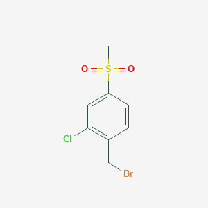 molecular formula C8H8BrClO2S B061448 1-(溴甲基)-2-氯-4-(甲磺基)苯 CAS No. 180200-86-6
