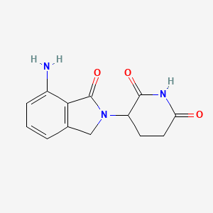 molecular formula C13H13N3O3 B6145472 3-(7-amino-1-oxo-2,3-dihydro-1H-isoindol-2-yl)piperidine-2,6-dione CAS No. 191732-75-9