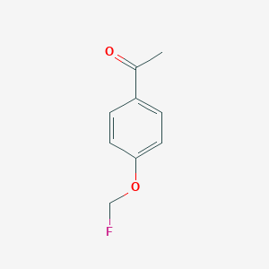 molecular formula C9H9FO2 B061461 1-[4-(氟甲氧基)苯基]乙酮 CAS No. 182678-46-2