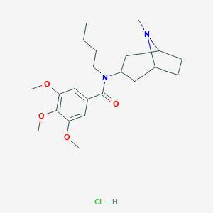 Benzamide, N-butyl-4-(8-methyl-8-azabicyclo(3.2.1)oct-3-yl)-3,4,5-trimethoxy-, monohydrochloride, endo-