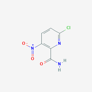molecular formula C6H4ClN3O3 B061469 6-Chloro-3-nitropicolinamide CAS No. 171178-21-5